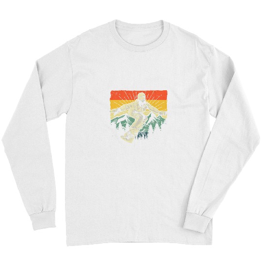 Skiing Ski Funny Snowboarding Art For Men Women Snowboarder Snowboard Long Sleeves