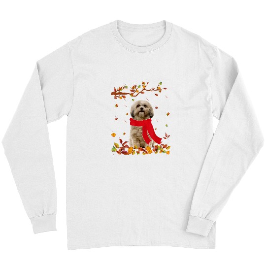 Funny Dog Lover Cool Shih Tzu Autumn Thanksgiving Long Sleeves