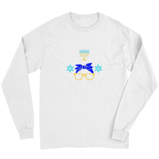 Rabbits Bunny Glasses Hanukkah Cute Hipster Rabbit Chanukah Jewish Long Sleeves