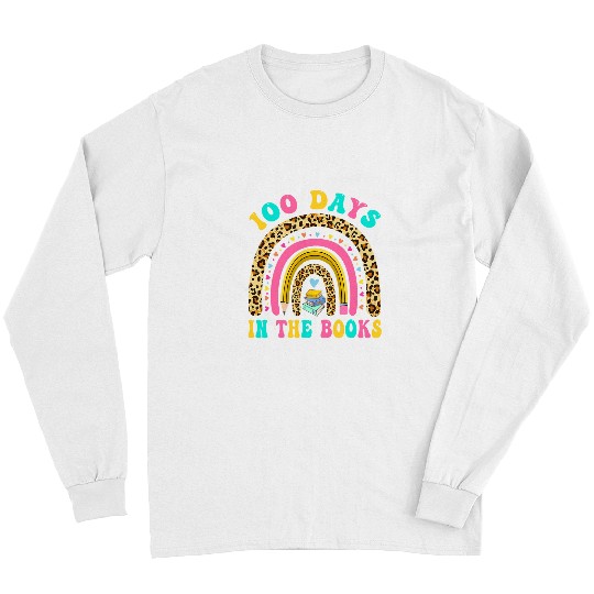 Reading Book 100 Days In The Books Rainbow Reading Teacher Librarian Reader Long Sleeves