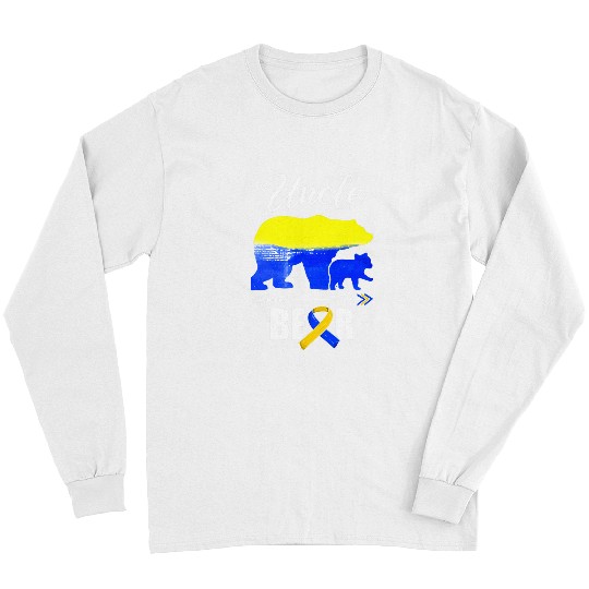 Down Syndromes Awareness Day Uncle Bear Nephew Niece Long Sleeves