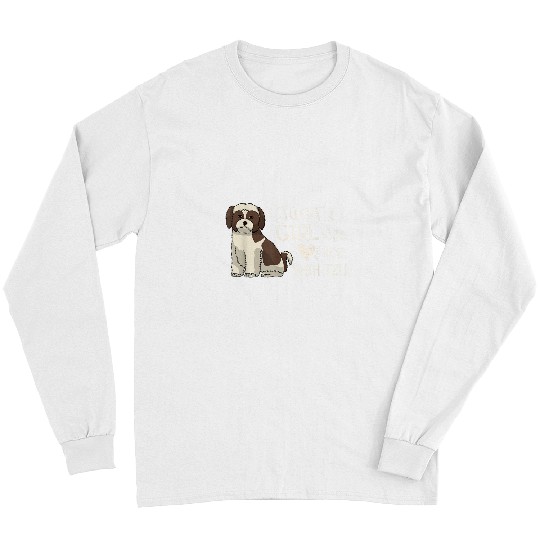 Just A Girl Who Loves Her Shih Tzu Dog Puppy Love Long Sleeves