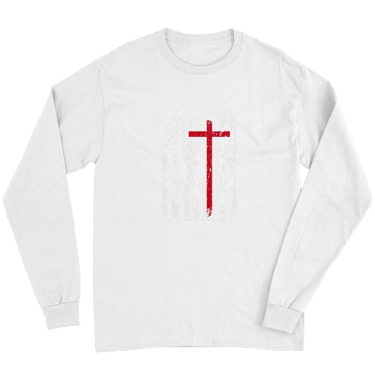 Patriotic Bible Stand For The Flag And Kneel For The Cross Long Sleeves