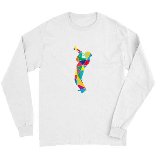 Trumpet Lover Low Poly Art Instrument Geometric Polygon Art Trumpet 1 Long Sleeves