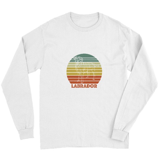 Labrador Lab Dog vintages Retro Dog Labrador Retriever Gifts Black Yellow Lab 3 Long Sleeves
