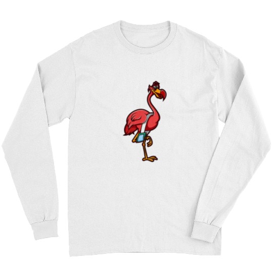 Cool Broken Leg Flamingo Funny Fractured Shorebird Gift 2 Long Sleeves