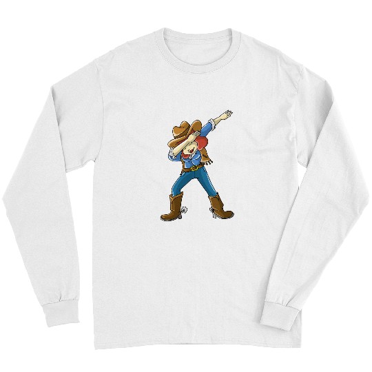 Cool Dabbings Cowgirls Funny HipHop Cattle Girl Dancing Gift 3 Long Sleeves