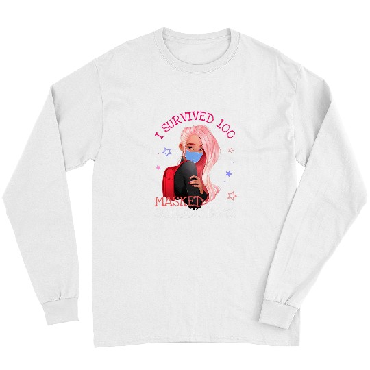 I Survived 100 Masked School Days For Teacher And Student 2 Long Sleeves