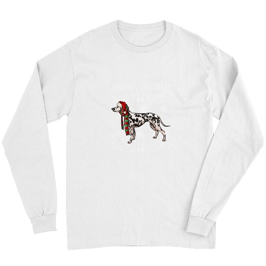 Dalmatian Merry Christmas Ornament Dalmatian xmass Santa 300 Dog Lover Dalmatians Dog Long Sleeves