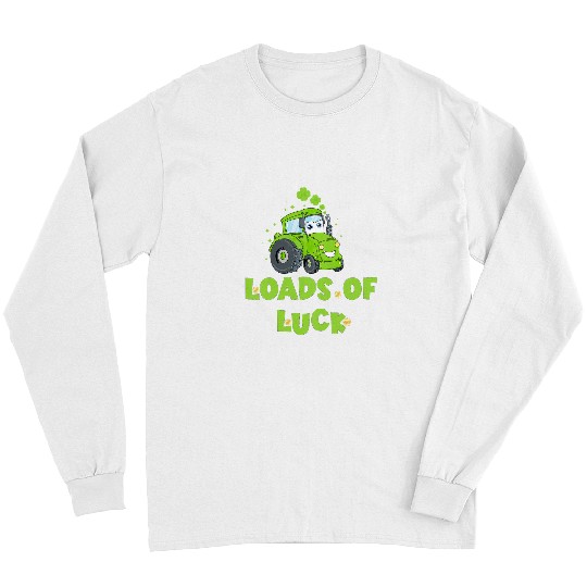 Tractor driving Kids Loads Of Luck Tractor Quote Toddler Boys Cool Loads Of Luck Long Sleeves