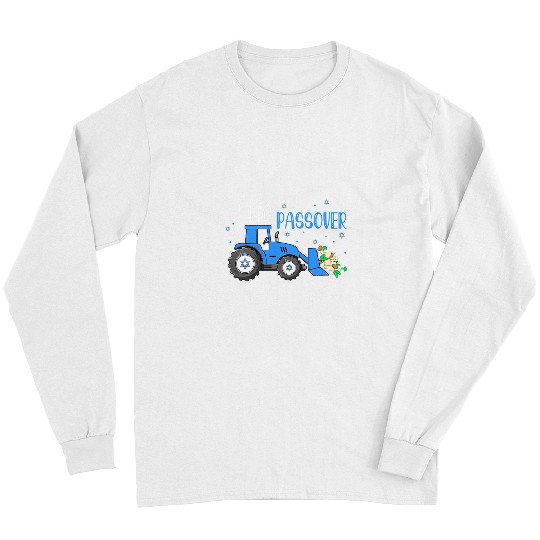 Tractor driving I Dig Passover Pesach Matzah Tractor Jewish Toddlers Boys Long Sleeves