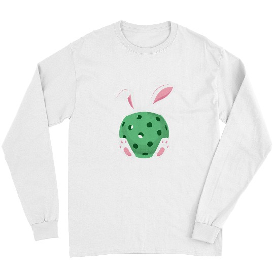 Rabbits Easter Bunny Pickleball Funny Easter Pickle Ball Rabbit Long Sleeves