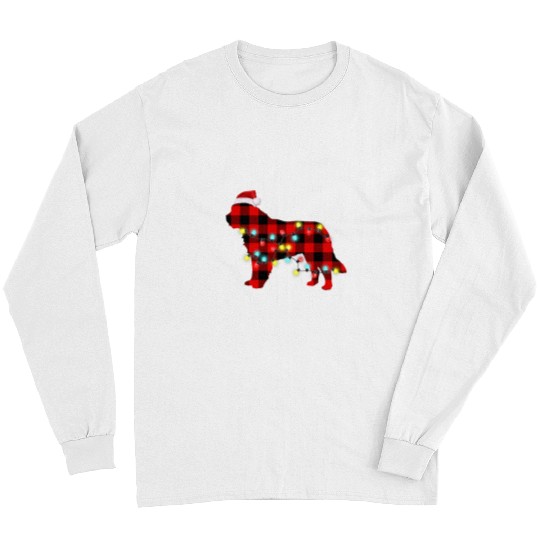 St Bernard Christmas Plaid Buffalo Pajamas Dog Long Sleeves