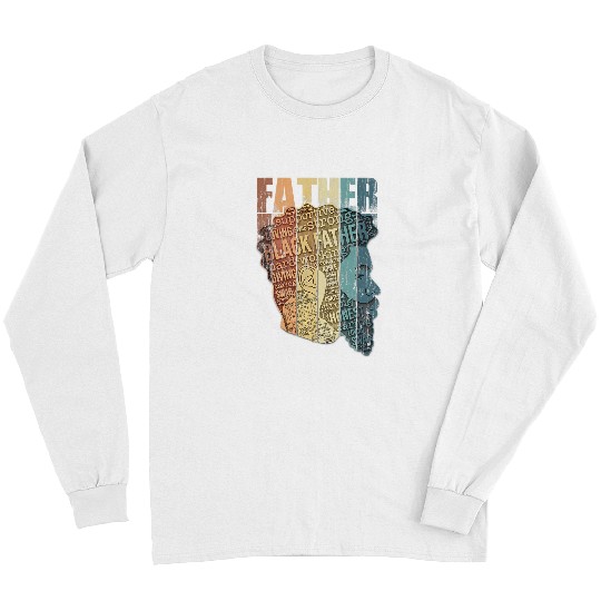 Mens Strong Black Father King African American Tee Natural Long Sleeves