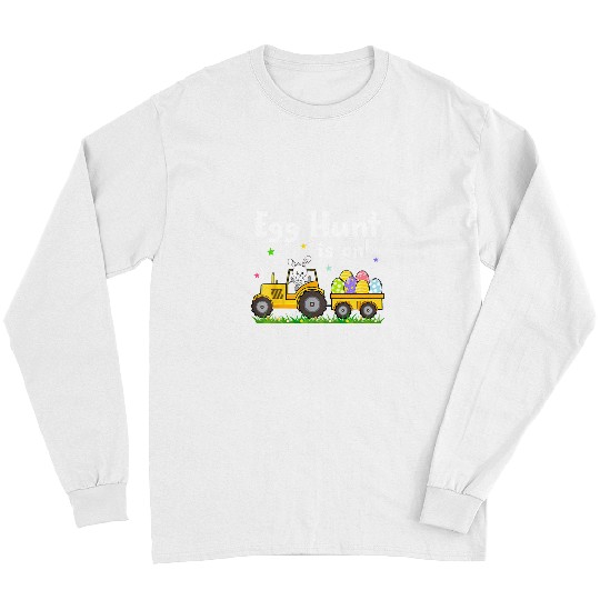 Tractor driving Kids Egg Hunt Is On Tractor Easter Bunny Eggs Boys Kids Toddler Long Sleeves