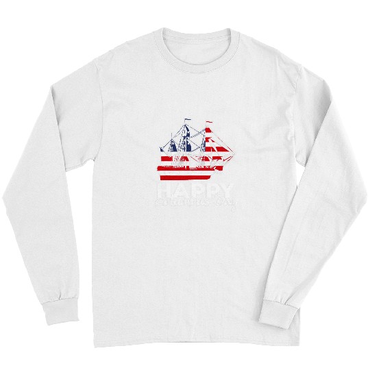 Happy Columbus Day Since 1492 Discovery Italian Explorer Fun 2 Long Sleeves