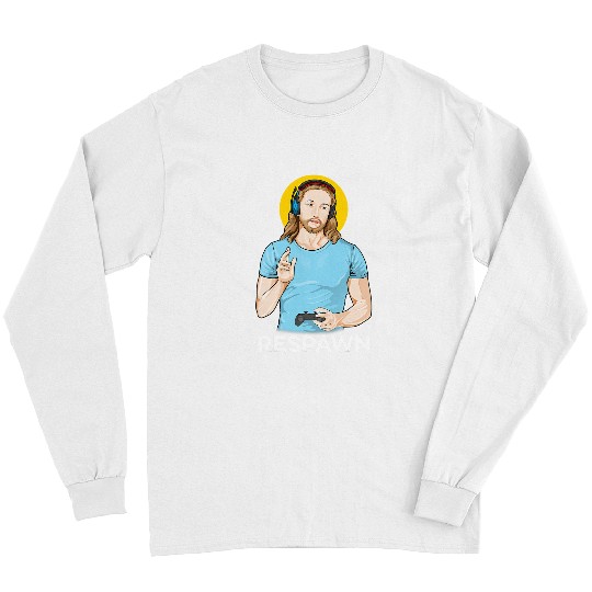 Christian Gaming Jesus Respawn Christian Gamer Jesus Video Game Christ Long Sleeves