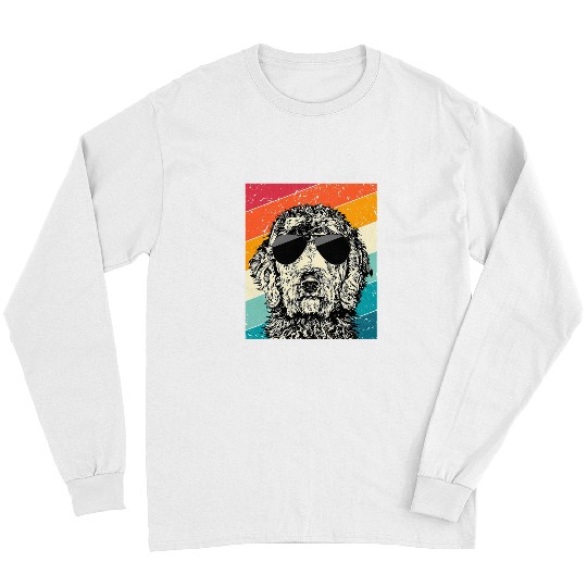 Goldendoodle Retro vintages Goldendoodle with Sunglasses Doodle Dog Lovers Doodle Dog Long Sleeves