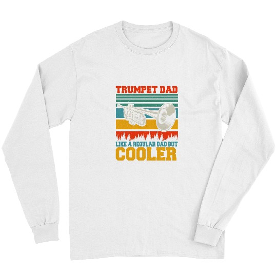 Trumpet Lover Dad Definition Happy Fathers Day Trumpet Player Long Sleeves