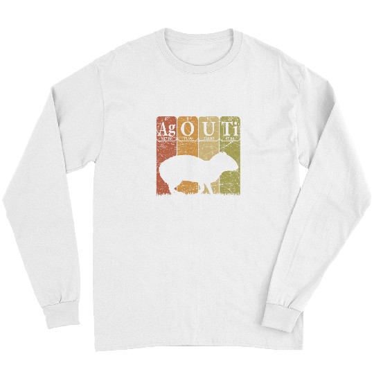 Agouti Periodic Table Elements Agouti Lover Retro Rodent Long Sleeves