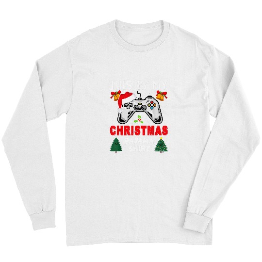 Game This is My Christmas Pajama Santa Hat Gamer Video Game Games 351 Long Sleeves