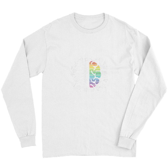 Colorful Brain Science And Art Creative Cool Gift Long Sleeves