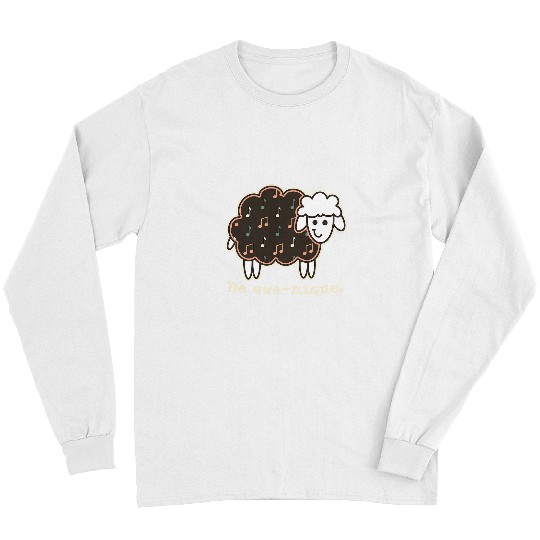Be EweNique Pastel Music Note Pattern Funny Sheep Long Sleeves