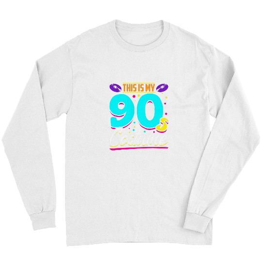 90s Generation Retro Music Lover Costume Party Nineties Long Sleeves