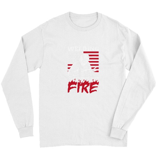 Sewing Machine Welding Its Like Sewing With fires Funny Pun Ironworker Life 1 Long Sleeves