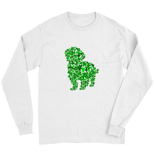 Shih Tzu Dog Shamrock Leaf St Patrick Day Long Sleeves