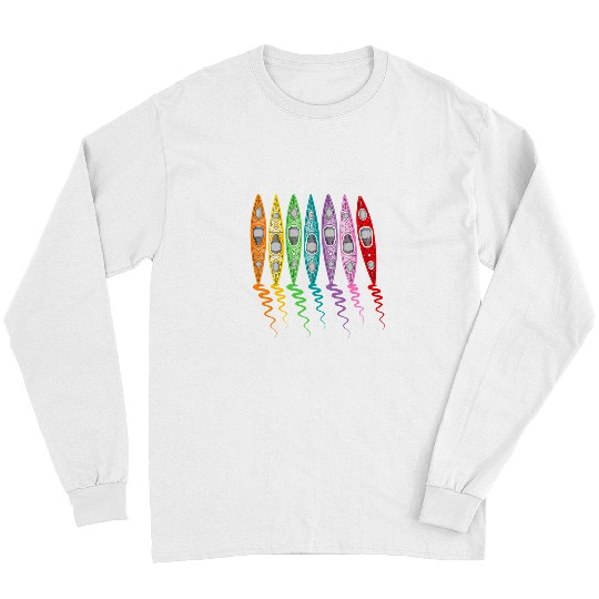 Kayak Water Colorful Kayaks River Kayaking Lake Kayak Trip Boating Long Sleeves