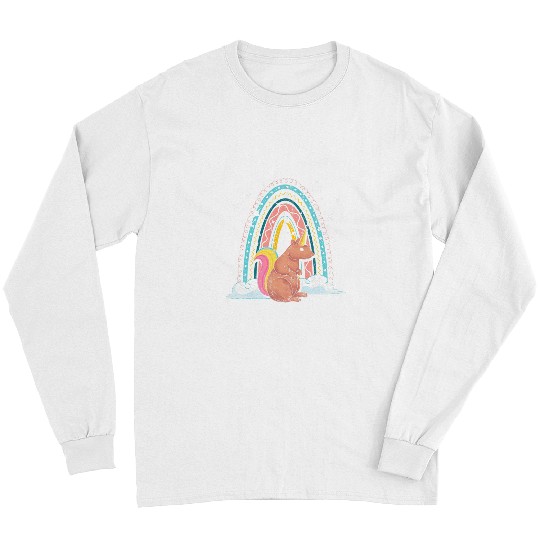 Rainbow Squirrelcorn Forest Animal Fantasy Squirrel Unicorn Long Sleeves