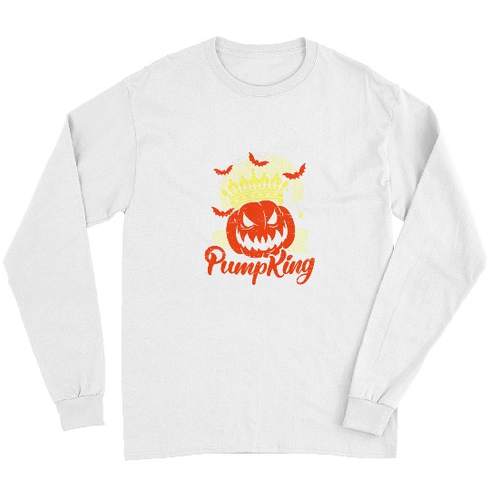 Pumpking Pumpkin King Funny Happy Halloween 3 Long Sleeves