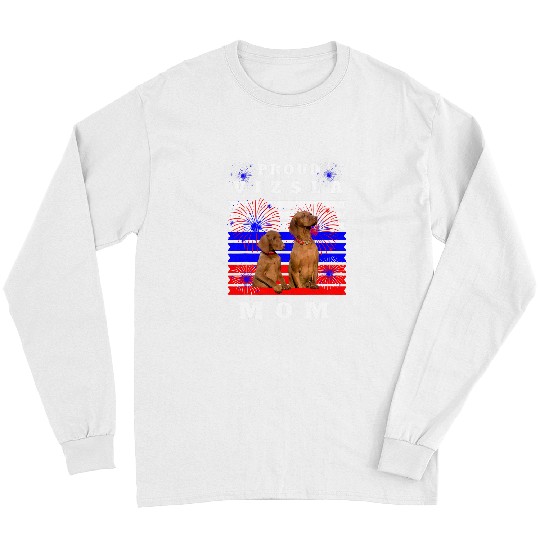 Dog Vizsla Mom For Vizsla Lovers Long Sleeves