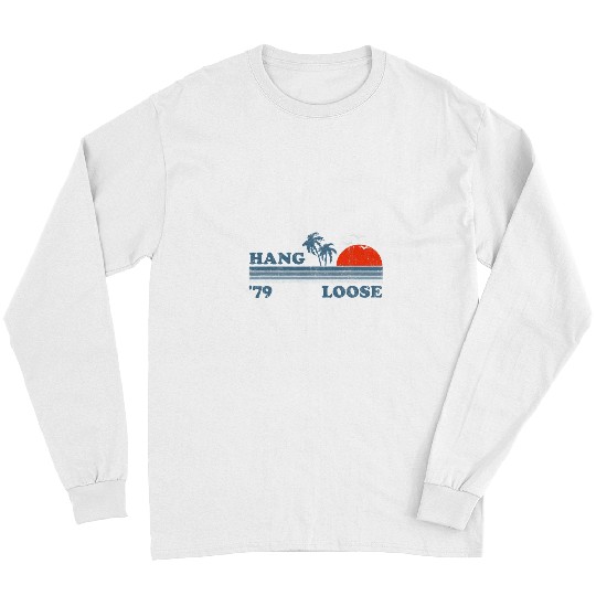 Surf Life vintages Hang Loose Surfing Beach Retro Sunset Surf 70s Gift 1 Long Sleeves