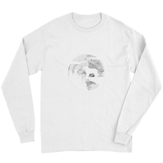 St Bernard Dog Full Moon At Night Pet Owner St Bernard Long Sleeves