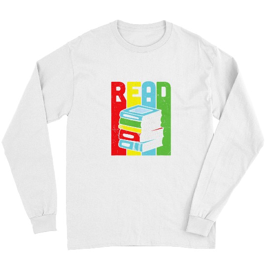 Reading Book vintages READ Book Lover Teacher Gift Librarian Gift Reader Long Sleeves
