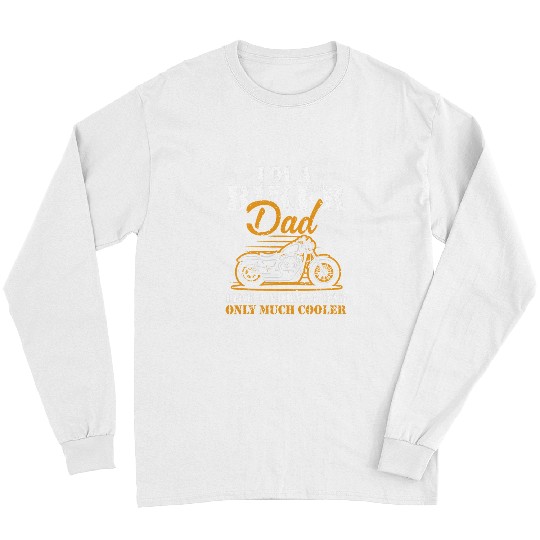 Motocross Biker Mens Im A Biker Dad Funny Biker Motorcycle Lovers Long Sleeves