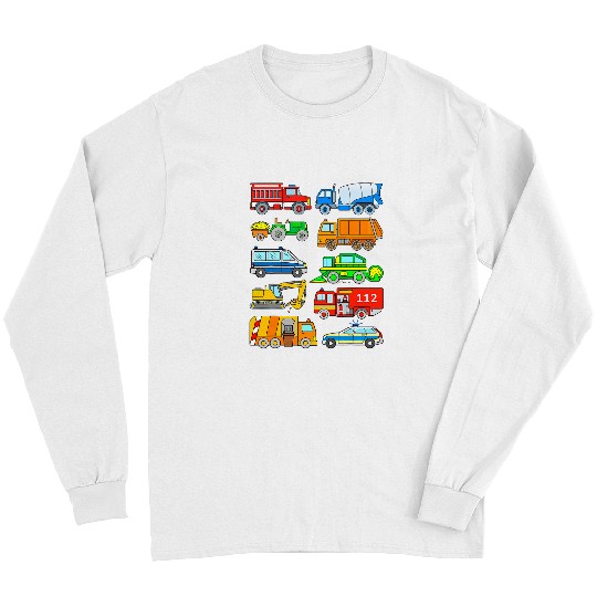 Tractor driving Police Vehicles fires Trash Truck Tractor Long Sleeves