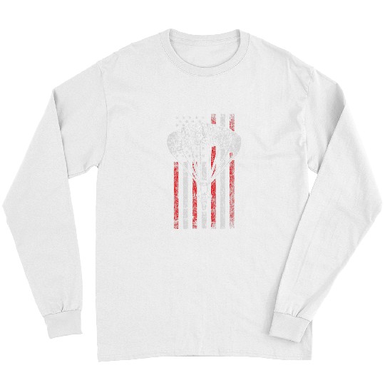 Skydiving Gift Skydiver Silhouette Skydiving American Flag Skydiver Long Sleeves