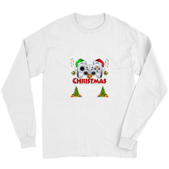 Game This is My Christmas Pajama Santa Hat Gamer Video Game Games 402 Long Sleeves
