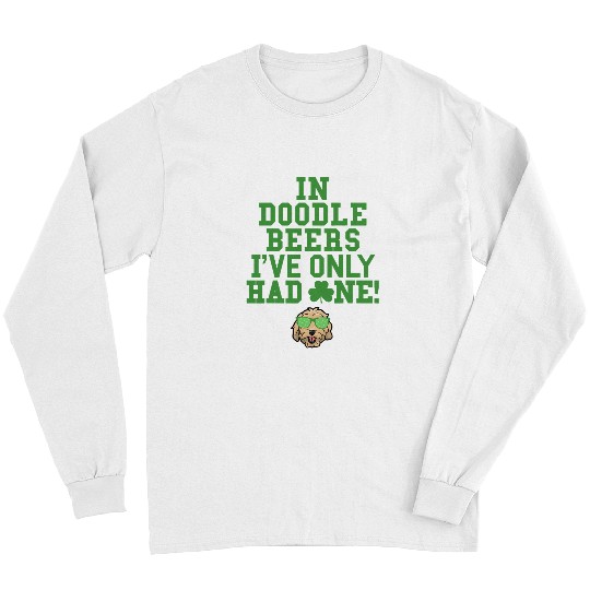 Goldendoodle St Patricks Day Doodle Beers Dog Gift Doodle Dog Long Sleeves