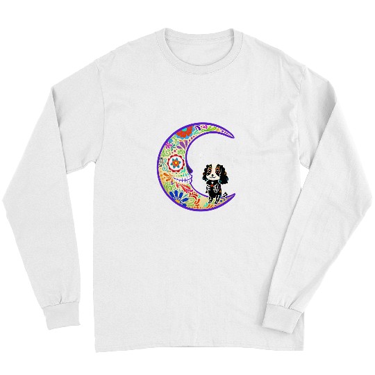 English springer spaniel Dia de Los Muertos Long Sleeves