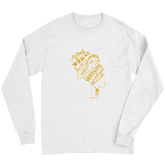 Christian Afro Woman God Say I Am Black Melanin African American Woman 2 Christ Long Sleeves