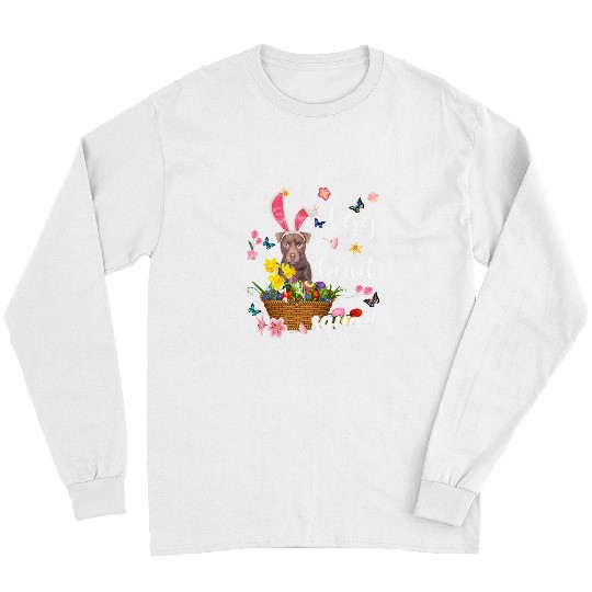 Patterdale Terrier Happy Easter Day Easter Colorful Egg Hunt Long Sleeves