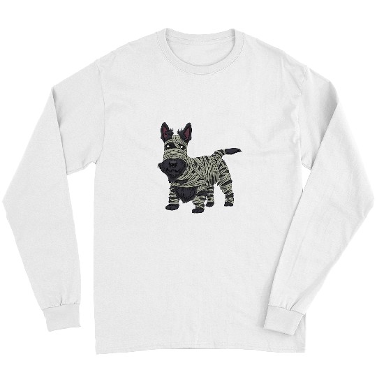 Dog Scottish Terrier Mummy Halloween Costume Dog Lovers Long Sleeves