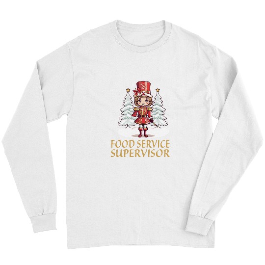 Food Service Supervisor Christmas Classic Female Nutcracker Long Sleeves