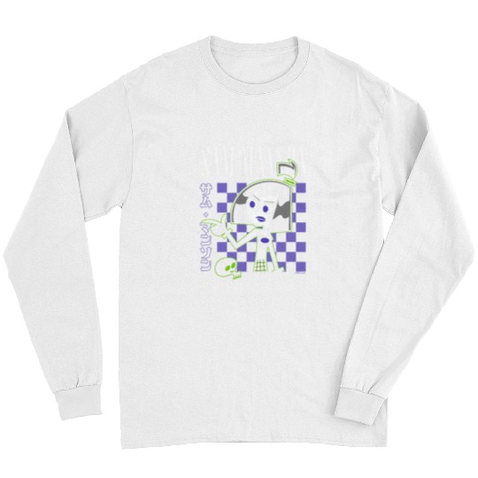 Danny Phantom Sam Manson Retro Kanji Checkerboard Portrait Long Sleeves