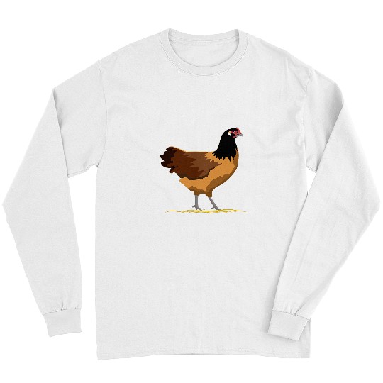 Chicken chickens illustration farmer Long Sleeves