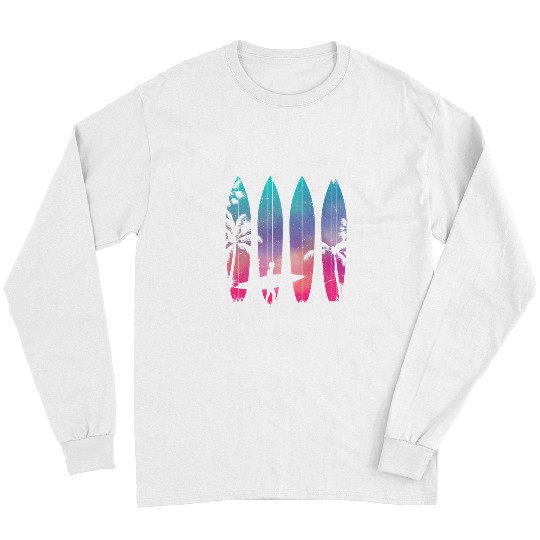 Surf Life Tropical Beach Surf Surfboard Surfing Surfer Ocean Surfing Long Sleeves